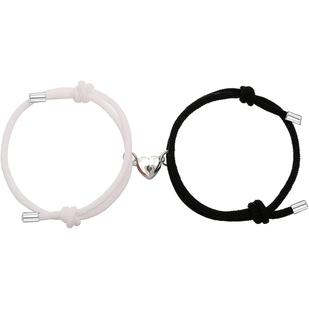 Juego de pulseras de pareja con imán de amor 2 uds