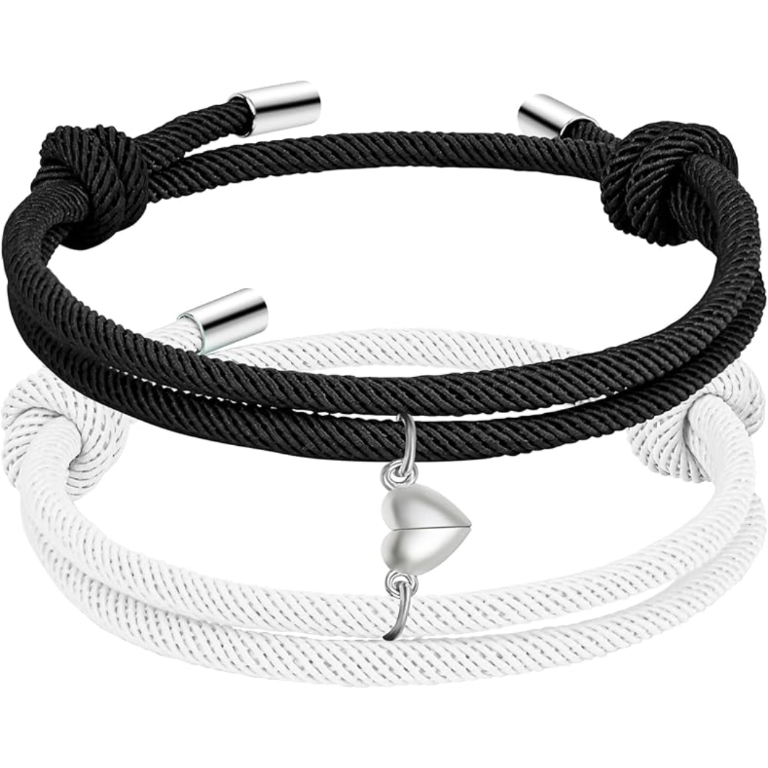 Juego de pulseras de pareja con imán de amor 2 uds
